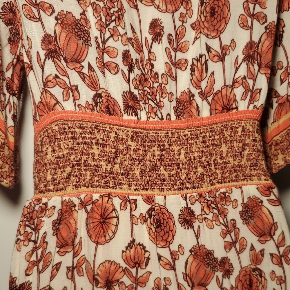 Illa Illa Floral Dress Floral V-Neck Maxi Dress Size S - Picture 9 of 13